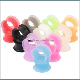 Plugs Tunnels Jewelry Mti Body Gauges Ear Size 325Mm Soft Stretchers 100Pcs Colors From Drop Delivery 65 E3 Dhhwo