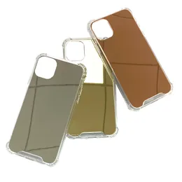 Four corner airbag shatterproof acrylic mirror 14pro mobile phone case is applicable to i phone15 phone cover 11 protective case tpu