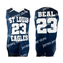 농구 유니폼 맞춤형 Bradley Beal #23 고등학교 농구 저지 남자 스티치 블루 사이즈 S-4XL 이름 및 번호 최고 품질