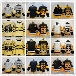 Movie College Ice Hockey Wears Jerseys Stitched 58KrisLetang 59JakeGuentzel Reverse Retro 16JasonZucker Winter Classic men Jersey