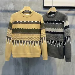 Suéteres para hombre 2022 otoño ligero de lujo suéter de moda para hombre Tops de punto para hombre ropa de Boutique que combina con todo estilo Simple