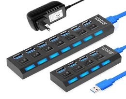 USB Hub 30 Splitter47 Port Multiple Expander 20USB Data with Individual OnOff Switches Lights for Laptop PC Computer Mobil9230555