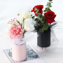 Gift Wrap Mini Flower Boxes Hug Bucket Florist Arrangement Vase Cardboard Packaging For Business Birthday Party Candy Favor