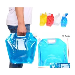 Bottiglie d'acqua 5L Borsa pieghevole per esterni Pieghevole Bere per attività Cam Escursionismo Picnic Bbq Drop Consegna Casa Giardino Cucina Din Dhtwc