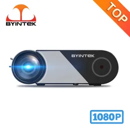 Projectors Byintek K9 Full HD 1080p LED Portable Movie Game Mini Home Theatre Projector Option WiFi Display för smartphone T221216