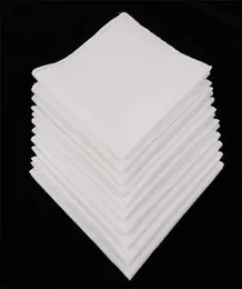 10pcs Mens White Handkerchiefs 100 Cotton Square Super Soft Washable Hanky Chest Towel Pocket Square 28 x 28cm T2006183296549