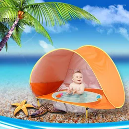 Carpas y refugios Baby Beach Tent Kids impermeable Toldo UV Protección UV con piscina para niños Sombra de campamento al aire libre