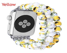Керамическая полоса часов для Apple Watch 38mm 42mm Smart Watch Band Brap Bracelet Bracelet Ceramic Bead Bead Band для iWatch7940972