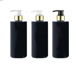 20st 500 ml svart lotion pump schampo flaskbehållare för kosmetisk förpackning Black PET med flytande tvål dispenserhigh qiantity8370028