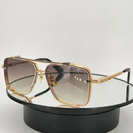 Mach sex sommarsolglasögon för män och kvinnor stil anti-ultraviolet retro platta fyrkantiga full ram glasögon slumpmässiga låda