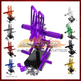 Motorcykel justerbar CNC fotstöd Fotpeg bakre pedal för Honda CBR1000 CBR 1000 RR 1000RR CBR1000RR 2012 2013 2014 2015 2016 CNC Foot Pegs Footrost Rearet Kit