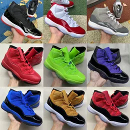 Basketskor Jumpman 11 Cherry Medium Olive Gym Red Chicago Velvet Midnigh Marin UNC Royal Blue 11s Cool Grey XI Space jam breed Dam Herr Sportskor