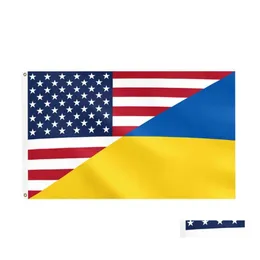 Other Arts And Crafts Customizable Ukrainian Usa National Flag Banner Support Protest Flags Pray For Ukraine Us Stand With Peace No Dhhz4