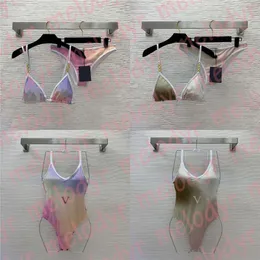 Seksowny jednoczęściowy strój kąpielowy moda kolorowy zestaw bikini list drukuj ubrania plażowe strój kąpielowy z wkładką