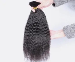 Excisite kinky Straight Braking Hairide no weft beapt brazilian carse yaki human Hair extensions in bulk 3 bundles deal m9379612
