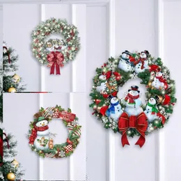 크리스마스 장식 산타 화환 화려한 사랑스러운 클로스 화환 펜던트 장식 벽 부엌 가정 실내 창문을위한 장식