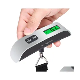 V￤gningsskalor Mini Electronic LCD Display 10g/50kg Portable Digital Hanging Weight Scale Lage Spring With Hook ZL0050 Drop Delive DHL2S