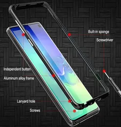 Cas￩sido de protecci￳n contra el parachoques de metal templado de Ultrathin para Samsung Galaxy S10 S10 10e m￡s Case Marco de aluminio delgado S2281033