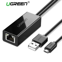 UGREEen Chromecast Ethernet Adaptador USB 20 a RJ45 para Google Chromecast 2 1 Ultra Audio 2017 TV Stick Micro USB Network Card1262201