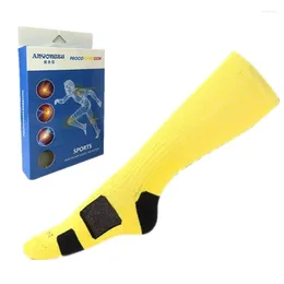 Calzini da uomo Tessuto elastico in puro cotone Avvolgere la tenuta Proteggi l'articolazione della caviglia Compressione sportiva Abbinamento colori alla moda Uomo