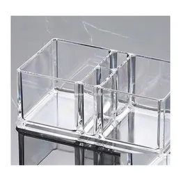 Tissue Boxes Napkins Clear Acrylic Cocktail Napkin Holder Box Paper Serviette Dispenser Bar Caddy Sts Organiser For Dining Table D Ot0Jr