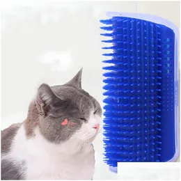 Cat Toys Pet Comb Removable Corner Scratching Rubbing Brush Hair Removal Mas Grooming Cleaning Supplies Drop Delivery Home Garden Dh9Dm