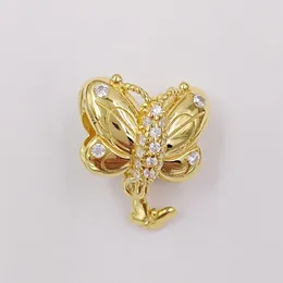 925 srebrna biżuteria dla dzieci robiąc pandora dekoracyjny motyl DIY urok złota bransoletki