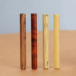 Mini Colorful Wood Grain Tubi in lega di alluminio Portable Tooth Digger Dry Herb Tabacco Portasigarette Design innovativo Catcher Taster Bat One Hitter Dugout Tips