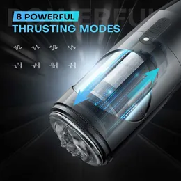 Мастурбаторская секс -игрушка Автоматическая мужская электрическая чашка с 8 толчками и режимами 360 мороза