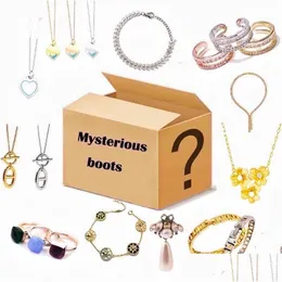 Charm Bracelets Luxury Gifts For Woman Man Jewelry Christmas Blind Box Lucky Mystery One Random Necklace Bracelet Earrings Rings And Dhhld
