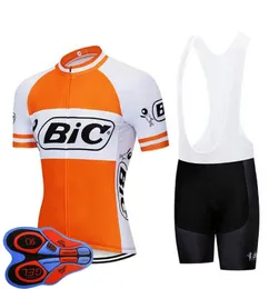 BIC Team Bike Cycling Korte Mouw Jersey Bib Shorts Set 2021 Summer Quick Dry Mens MTB Bicycle Uniform Road Racing Kits Outdoor S8800323