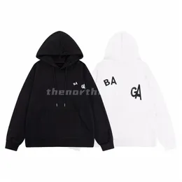 Lyxdesigner Mens hoodie graffiti Initialer f￶re och efter l￥ng￤rmad tr￶ja modem￤rke Pullover Crew Neck Black White