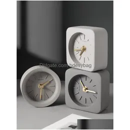 Desk Table Clocks Nordic Minimalist Alarm Clock Creative Living Room Kids Silent Electronic Bedroom Despertador Home Decoration Dr Dhdtp