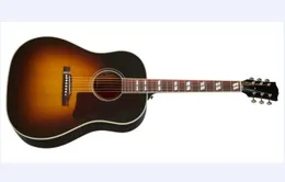 41 inches deluxe jumbo j45 acoustic guitar black finish solid top folk guitare acoustique rosewood fretboard