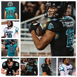 American College Football Wear Coastal Carolina Chanticleers Football Stitched Custom Mens 68 Caleb Godfree John Grant III Xavier Gravette Liam Gray Kip Green JaQu