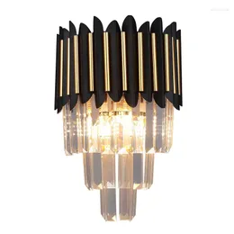 Настенная лампа постмодернистская световые роскошные хрустальные лампы гостиная столовая Фон США Американское простое освещение 5127#