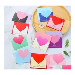 Greeting Cards Spot Wholesale Love Shaped Card Diy Korean Creative Thanksgiving Blessing Birthday Christmas Drop Delivery Home Garde Otihc