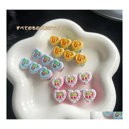 Novità Articoli Ins Torta di ciliegie Anatra Becco Clip Forcina a forma di cuore Simpatica frangia Bordo Capelli ragazza Copricapo Studentessa Drop Delivery Home Ga Otjan