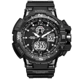 Nuovo marchio Smael orologio Dual Time quadrante grande orologi sportivi da uomo S Shock orologio digitale impermeabile orologio da polso da uomo relogio masculi2018