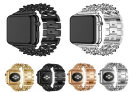 Chain Steel Link de aço de cowboy Link Bracelet Strap para iwatch Series 1 2 3 4 Apple Watch Band Wrists 3842mm8943298