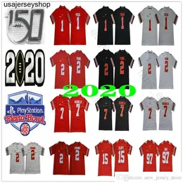 2020th College Football Ohio State Buckeyes Justin Fields Jersey OSU Playoff＃1＃2 CHASE YOUNG JK DOBBIN