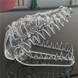 Dino Water Bong Glass Rig Skull Hookah Мини-бонги 10 мм Женский стык Чистый барботер Perc Боросиликатная труба ручной работы от Craftbong