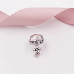 925 Стерлинговые серебряные эстетические украшения украшения Pandora Mr. Wise DIY Шарм из бисера, полученные подарки на кот -годовщины для жены, 798013en188
