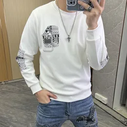 Fashion Men Sweatshirts Geometric Printing Hoodies Pullover Winter New Style Sweater Daily Youth Male European O-neck Personality Man Clothing M-5XL