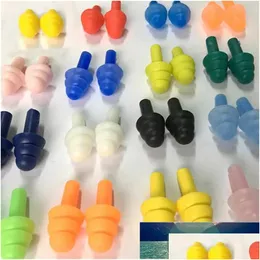 Party Favor Sale 10 Paar wasserdichte Silikon-Ohrstöpsel zum Schwimmen, Schwimmen, Tauchen, weiche Anti-Lärm-Ohrstöpsel, Drop-Lieferung, Hausgarten, festlich, Su Dhoat