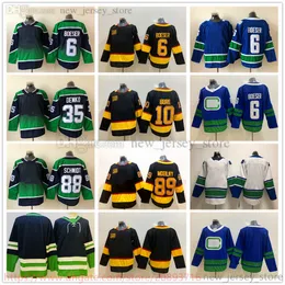 映画カレッジアイスホッケーを着るジャージがステッチされた6Brockboeser 35Thatcherdemko 88NatesChmidt 10Pavelbure 89AlexAndermogilny逆レトロブランク男性の女性