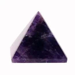 Natural Amethyst Quartz Pyramid Crystal Home Decor Crafts of Gem Stone Energy Healing Stone Reiki Chakras Meditation Ore Mineral Point Tower