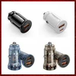 CC344 USB C CARREGADOR DE CARRO QC 4.0 PD3.0 45W Tipo C Fast Car Charger para iPhone 14 13 12 Samsung S22 Ultra Xiaomi Huawei Poco