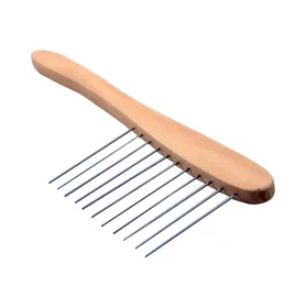 Escovas de cabelo 1pc Handy port￡til Profissional A agulhas de a￧o inoxid￡vel Hackle Brush Bobs
