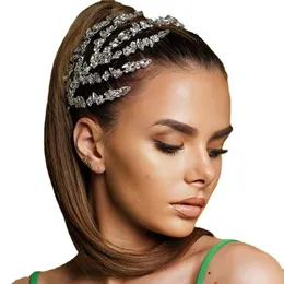 Wedding Bruidal Crystal Rhinestone Hoofdband Koreaanse haarband Silver Party Prom Headpiece Hair Accessories Sieraden Party Prom Hoofdtooi sieraden